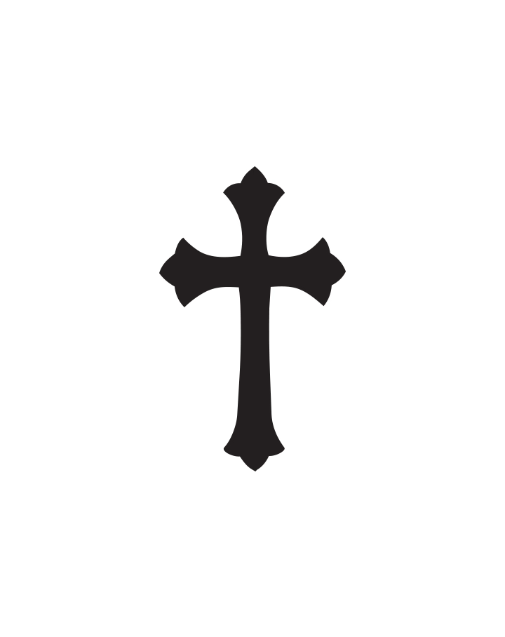 Gothic Cross semi-permanent tattoo