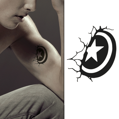 Star Shield Semi-Permanent Tattoo