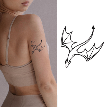 Inferno Scale - Flying Dragon Semi-Permanent Tattoo