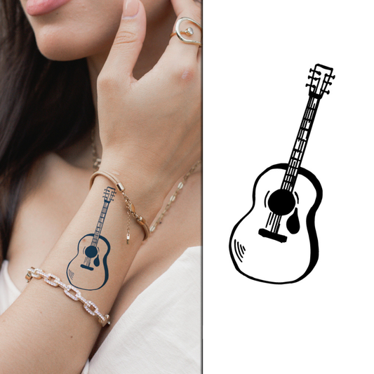 Vibe Strings - Guitar Semi-Permanent Tattoo
