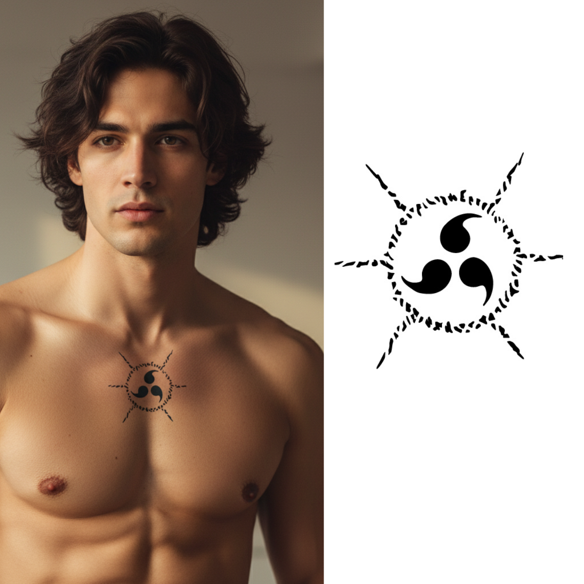 Cursed Seal Semi-Permanent Tattoo