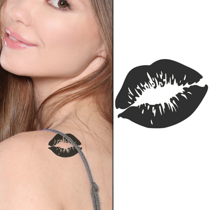 Kiss Marked Semi-Permanent Tattoo