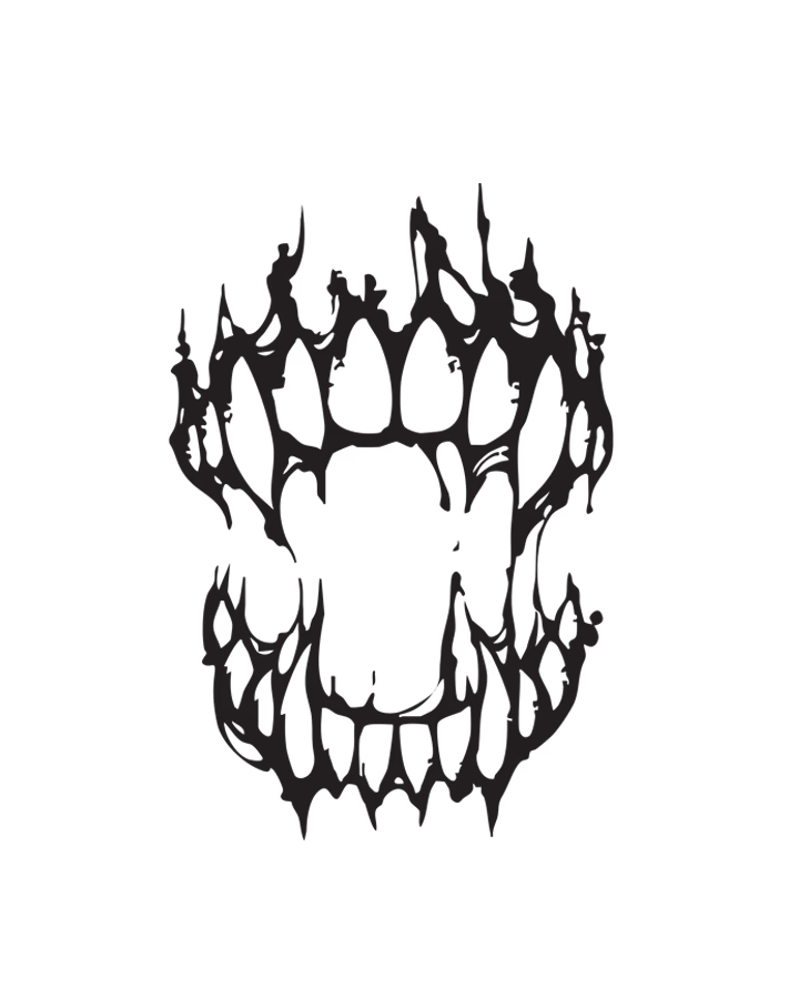 Hell Bite semi-permanent tattoo