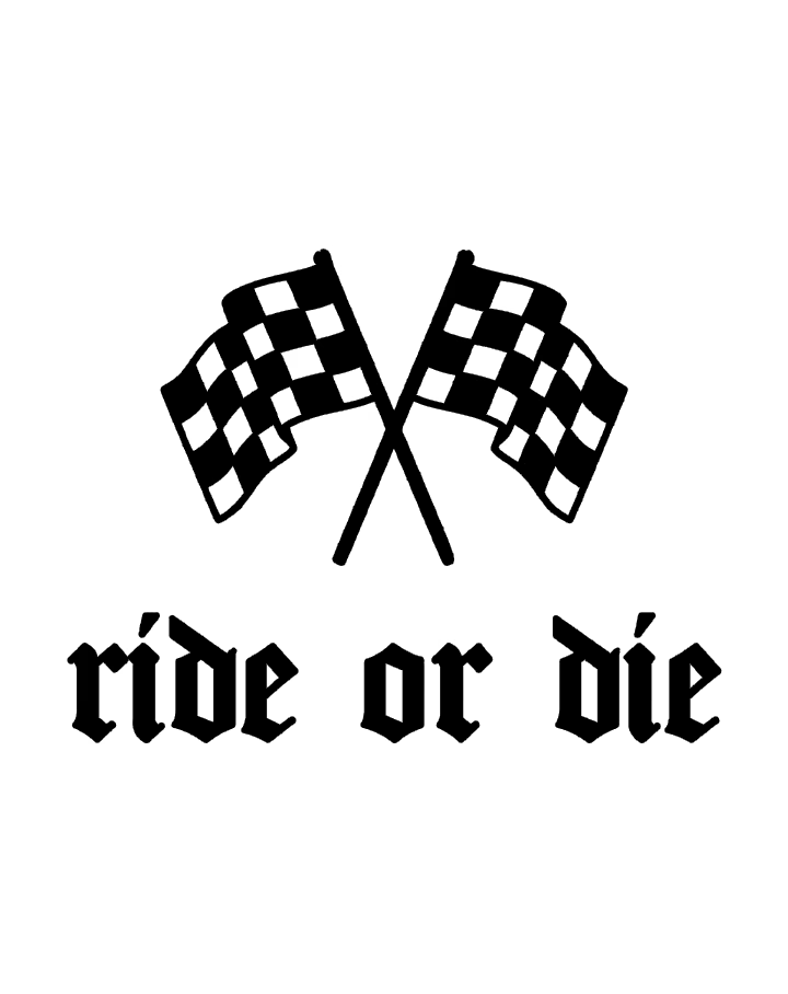 Ride Or Die semi-permanent tattoo