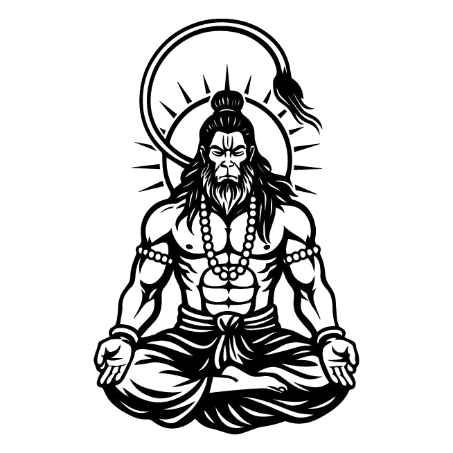 Ram Bhakt Hanuman Semi-Permanent Tattoo