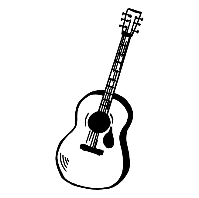 Vibe Strings - Guitar Semi-Permanent Tattoo