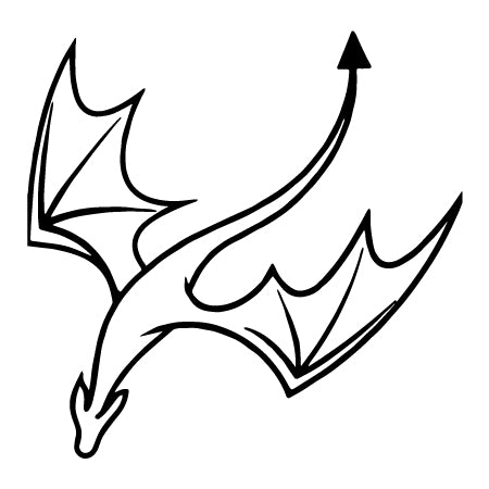 Inferno Scale - Flying Dragon Semi-Permanent Tattoo