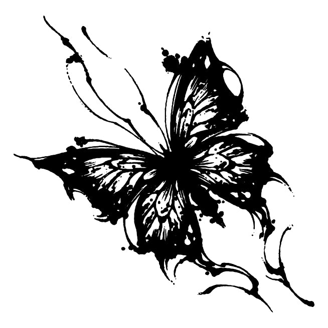 Dark Wing Butterfly Semi-Permanent Tattoo